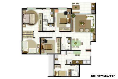 Planta tipo A - 120 m2