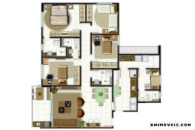 Planta tipo B - 123 m2