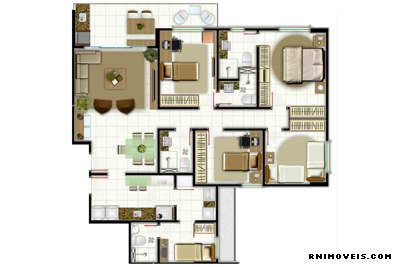 Planta tipo c - 129 m2