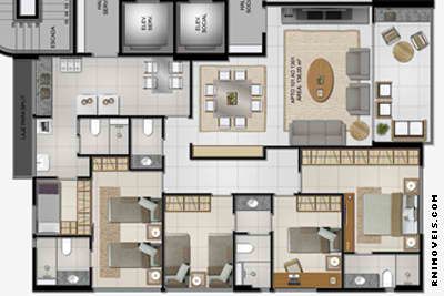 Planta apartamento tipo